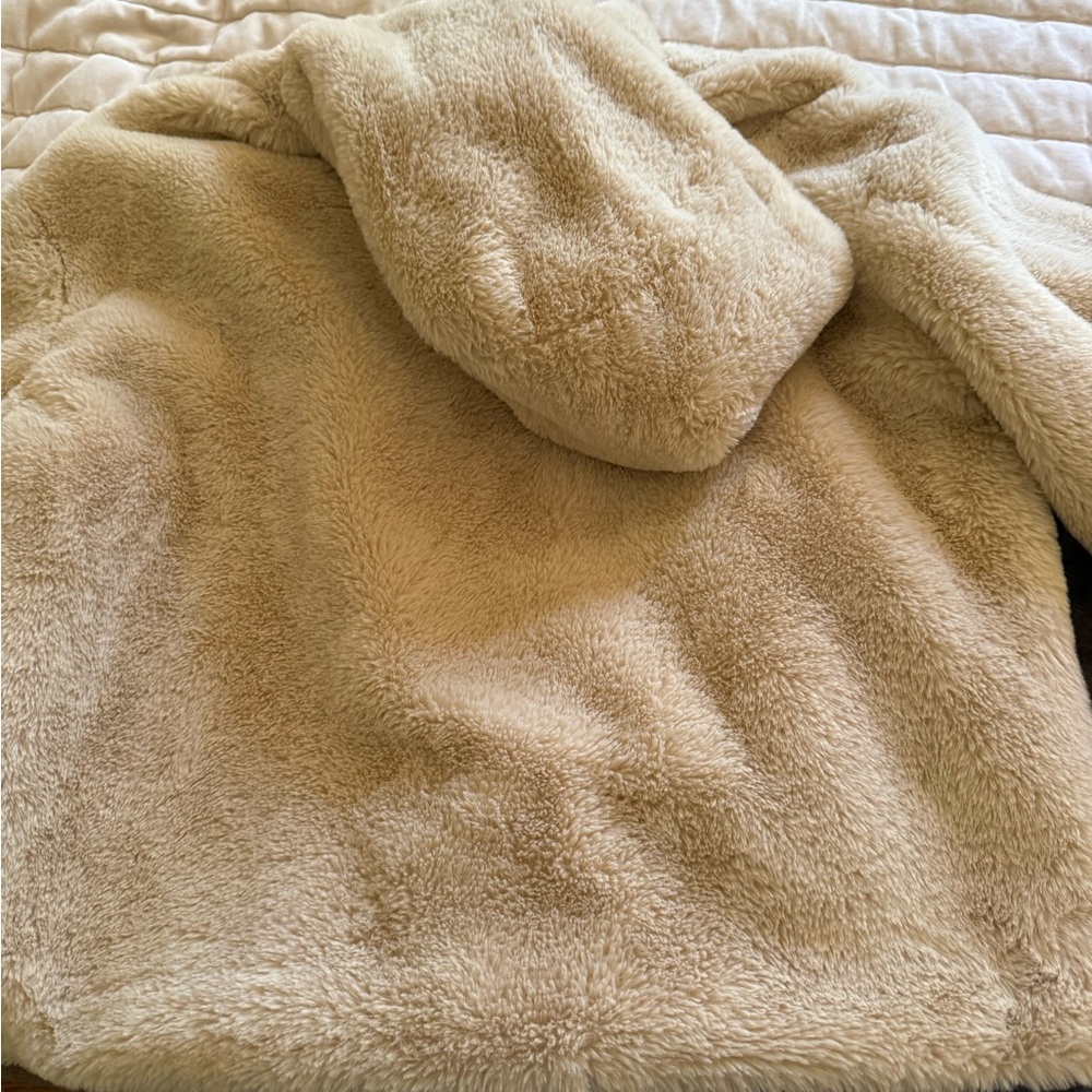 Zara Basic Cream Fleece Jacket - image 5